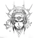 Itachi from anime tattoo design idea