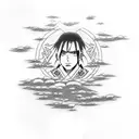 Itachi from anime tattoo design idea