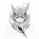 Itachi from anime tattoo design idea