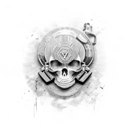 tribal with digital Camo and rolex tattoo design idea