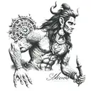Tatto for name mehak who is obsessed with lord shiv tattoo design idea