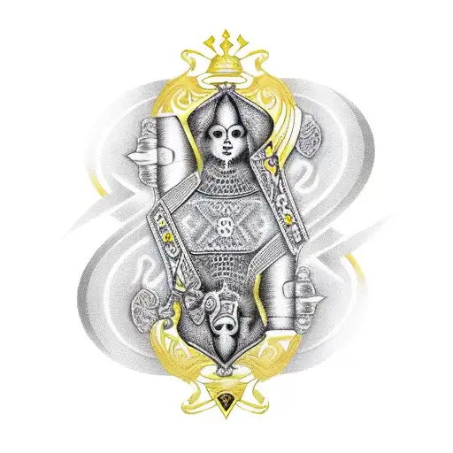 queen of spades Logo tattoo design idea