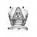 queen of spades Logo tattoo design idea