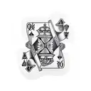 queen of spades Logo tattoo design idea