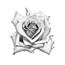 rose bud tattoo design idea