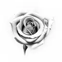rose bud tattoo design idea