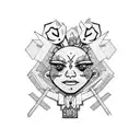 voodoo doll  tattoo design idea