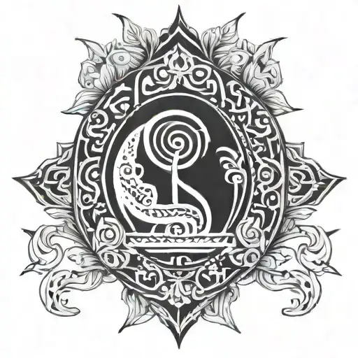 karma sign tattoo design idea