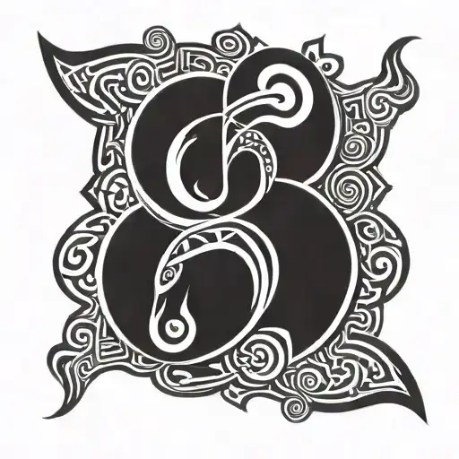 karma symbol tattoo design idea
