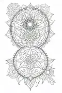 7 chakra symbols tattoo design idea