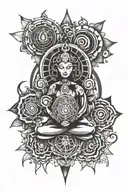 chakra symbols tattoo design idea