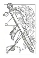 Lakers Cross Golf Cross combine tattoo design idea