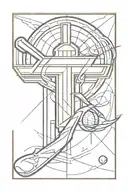 Lakers Cross Golf Cross combine tattoo design idea