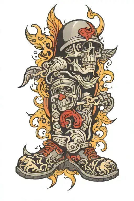 hooligans leg tattoo tattoo design idea