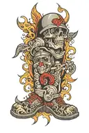 hooligans leg tattoo tattoo design idea