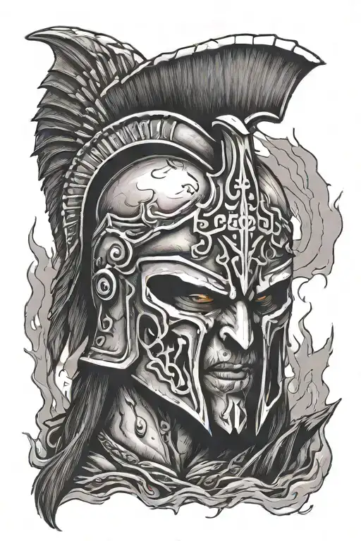 Spartan tattoo design idea