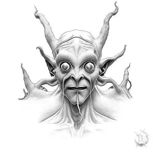 the pale man from the movie pans labyrinth tattoo design idea