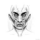pale man tattoo design idea