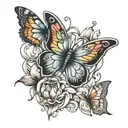 tulip, neurodiverse, butterfly, infinity, rainbow  tattoo design idea