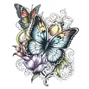 tulip, neurodiverse, butterfly, infinity, rainbow  tattoo design idea