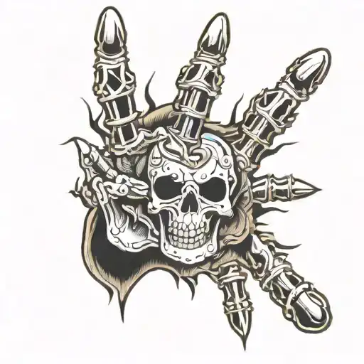 skeleton hand middle finger tattoo font fuck you tattoo design idea