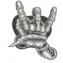 skeleton hand middle finger tattoo font fuck you tattoo design idea