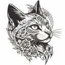 supernova in remembrance of a cat named nova tattoo design idea