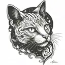 supernova in remembrance of a cat named nova tattoo design idea