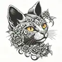 supernova in remembrance of a cat named nova tattoo design idea