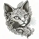 supernova in remembrance of a cat named nova tattoo design idea