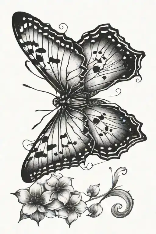 semicolon butterfly tattoo design idea