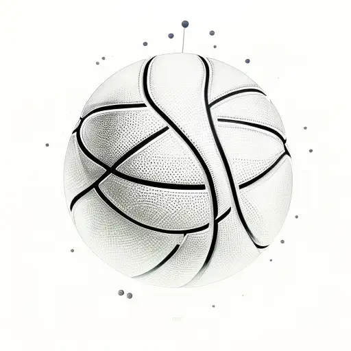 basketball with number 224 tattoo design idea