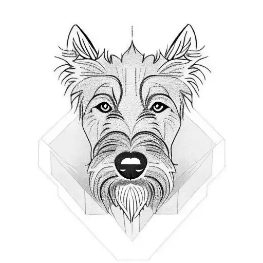 A tattoo of an Irish wolfhound tattoo design idea
