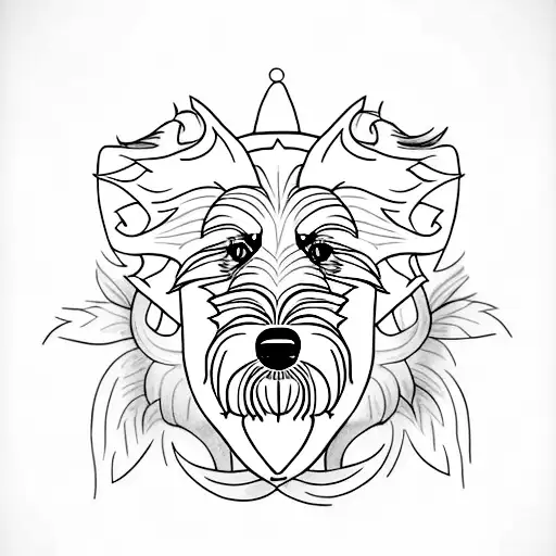 A tattoo of an Irish wolfhound tattoo design idea