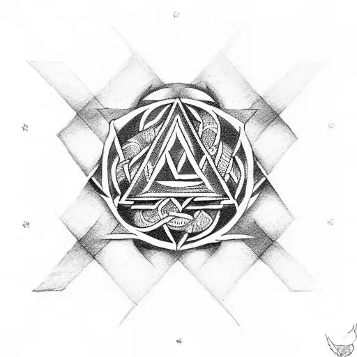 Valknut Symbol tattoo design idea