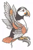 puffin tattoo design idea