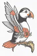 puffin tattoo design idea