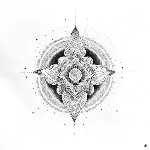vegan and spiritual india tattoo design idea
