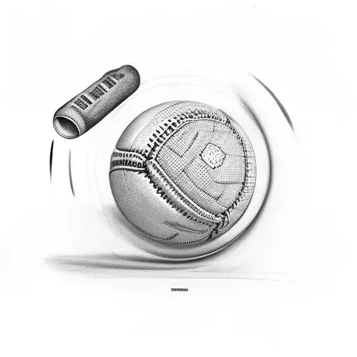 A cricket ball made of beer mugs tattoo design idea