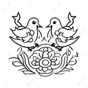 3 doves small and dainty one protecting the others  tattoo design idea