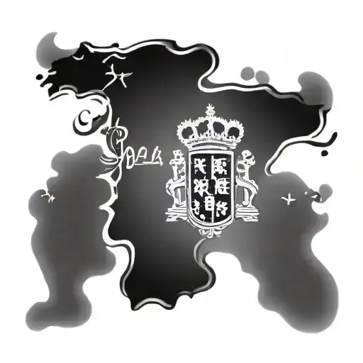 spain and name isabela tattoo design idea