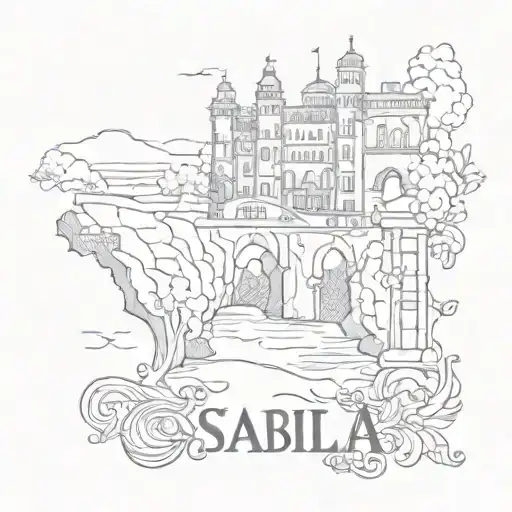 spain and name isabela tattoo design idea