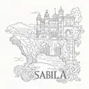 spain and name isabela tattoo design idea