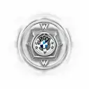 v8 engine bmw tattoo design idea