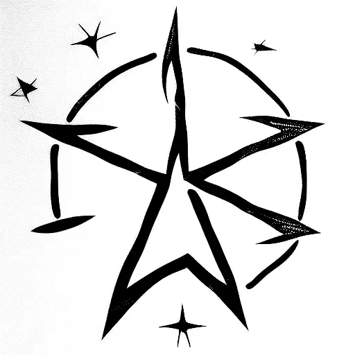 native american 8 pointed stars for women delicate tattoo design idea