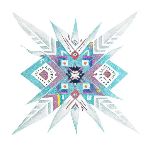 native american 8 pointed stars for women delicate tattoo design idea
