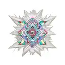 native american 8 pointed stars for women delicate tattoo design idea