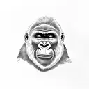 gorilla abd wine tattoo design idea