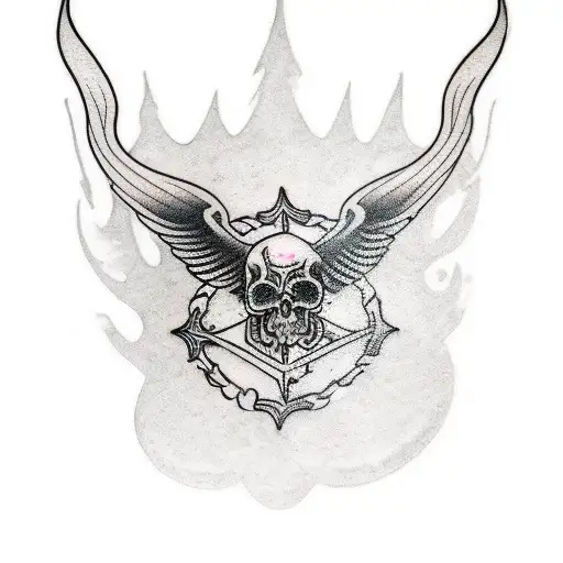 black metal bong tattoo design idea