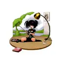 black bong tattoo design idea